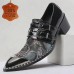 Men's Black Patent Leather Monk Strap Shoes Chic Formal Footwear for Parties and Night Events