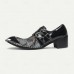 Men's Black Patent Leather Monk Strap Shoes Chic Formal Footwear for Parties and Night Events