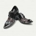 Men's Black Patent Leather Monk Strap Shoes Chic Formal Footwear for Parties and Night Events