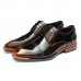 Men's Two-Tone Brown Oxford Shoes with Suede and Leather Combination Stylish Footwear for Ballrooms, Formal Dinners and Elegant Evenings