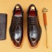Men's Two-Tone Brown Oxford Shoes with Suede and Leather Combination Stylish Footwear for Ballrooms, Formal Dinners and Elegant Evenings