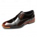 Men's Two-Tone Brown Oxford Shoes with Suede and Leather Combination Stylish Footwear for Ballrooms, Formal Dinners and Elegant Evenings