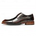 Men's Two-Tone Brown Oxford Shoes with Suede and Leather Combination Stylish Footwear for Ballrooms, Formal Dinners and Elegant Evenings