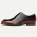 Elegant Men's Cognac Patent Leather Oxford Shoes with Lace-Up Detail - Perfect for Formal Occasions