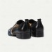 Men's Blue and Gold Floral Pattern Dress Shoes Stylish Formal Shoes for Elegant Parties and Social Gatherings