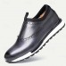 Men's Premium Cowhide Leather Slip-On Loafers Green and Black Brogue Design, Comfortable Cushioned Sole, Casual and Formal Shoes