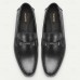Men's Black Premium Cowhide Leather Loafers with Metal Buckle, Comfortable Slip-On Shoes for Formal and Casual Occasions