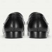 Men's Black Premium Cowhide Leather Loafers with Metal Buckle, Comfortable Slip-On Shoes for Formal and Casual Occasions