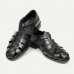 Men's Classic Brown Leather Fisherman Sandals - Versatile Summer Footwear for Casual Outings