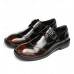 Men's Classic Brown Leather Dress Shoes with Lace-Up Closure Perfect for Formal Evening Events, Galas and Dinner Parties