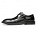Men's Classic Brown Leather Dress Shoes with Lace-Up Closure Perfect for Formal Evening Events, Galas and Dinner Parties