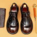 Men's Classic Brown Leather Dress Shoes with Lace-Up Closure Perfect for Formal Evening Events, Galas and Dinner Parties
