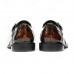 Men's Classic Brown Leather Dress Shoes with Lace-Up Closure Perfect for Formal Evening Events, Galas and Dinner Parties