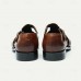 Men's Brown Premium Cowhide Leather Sandals Open-Toe Gladiator Style with Buckle Closure, Comfortable and Breathable Casual Shoes for Summer