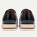 Men's Dress Sneakers Leather Italian Full-Grain Cowhide Slip Resistant Lace-up Black