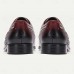 Men's Houndstooth and Leather Brogue Dress Shoes - Red and Black, Ideal for Formal Events and Business Wear
