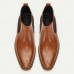 Men's Brown Premium Cowhide Chelsea Boots with White Sole - Elegant and Comfortable for Casual and Formal Wear
