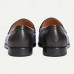 Men's Blue Premium Cowhide Leather Loafers with Ostrich Pattern and Metal Buckle Detail, Elegant Dress Shoes for Formal and Casual Occasions