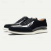 Men's Black Lace-Up Shoes in Patent Leather and Suede with White Sole Premium Cowhide Dress Shoes for Stylish Casual and Formal Wear