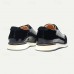 Men's Black Lace-Up Shoes in Patent Leather and Suede with White Sole Premium Cowhide Dress Shoes for Stylish Casual and Formal Wear