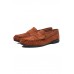 Brown Phillos Suede Slip On Loafers