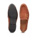 Brown Phillos Suede Slip On Loafers