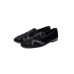 Black Bellona Coal Embellished Loafers