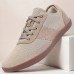 Men's Beige Mesh Barefoot Shoes Breathable, Flexible Comfort with Lace-Up Design for Outdoor & Everyday Use
