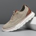 Men's Breathable Knit Lace-Up Sneakers Lightweight Casual Running Shoes with Cushioned Sole for Walking & Everyday Wear