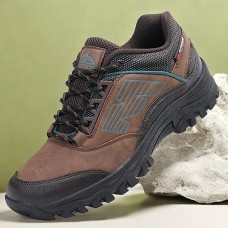 Men's Brown Hiking Shoes - Durable and Comfortable Trail Sneakers for Outdoor Adventures