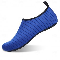 Unisex Quick-Dry Aqua Shoes for Swimming, Beach, Surfing & Water Sports Lightweight Barefoot Water Shoes with Anti-Slip Sole, Striped Design