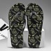 Youthful Black Flip-Flops with Cartoon Skull Print - Fun and Edgy Footwear for Concerts and Festive Casual Outings