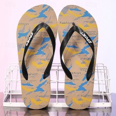 Men's Camouflage Flip-Flops with Durable Rubber Sole - Perfect for Outdoor and Beach Activities
