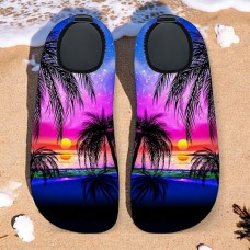 Unisex 3D Alligator Print Water Shoes Quick-Dry Barefoot Aqua Socks for Beach, Swimming, Surfing & Outdoor Activities
