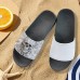 Men's Skull Print Slide Sandals Lightweight Non-Slip Beach Slippers for Casual Summer Wear, Poolside or Seaside Vacation