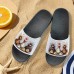 Women's Funny Chicken Print Slide Sandals Comfortable Casual Slides for Summer & Beachwear