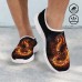 Men's Dragon Print Mesh Slip-On Sneakers - Lightweight Breathable Athletic Shoes for Running, Gym and Casual Wear