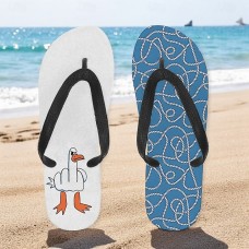 Men's Flip-flop Sandals with Goose Design and Rope Pattern Laid-back Beach Style for Men during Beach Outings and Summer Activities