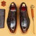 Men's Two-Tone Brown Oxford Shoes with Suede and Leather Combination Stylish Footwear for Ballrooms, Formal Dinners and Elegant Evenings